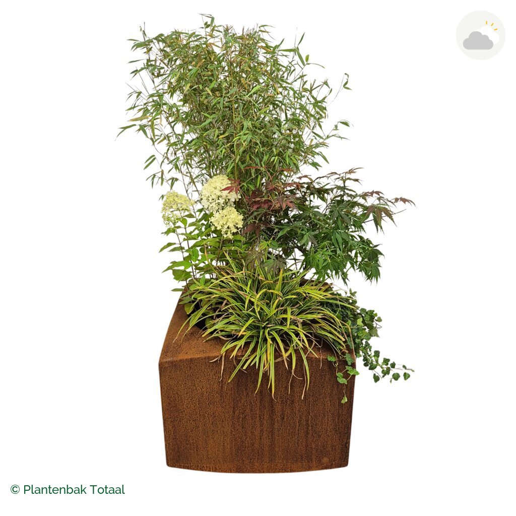 productfoto van plantenbak Cortenstaal Nooa Set Himalaya